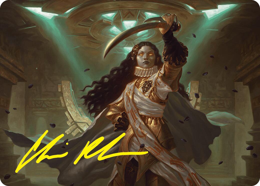 Elenda, Saint of Dusk Art Card (15/54) (Gold-Stamped Signature) [Foundations Art Series] | Exor Games Bridgewater
