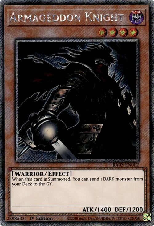 Armageddon Knight (Platinum Secret Rare) [RA03-EN002] Platinum Secret Rare | Exor Games Bridgewater