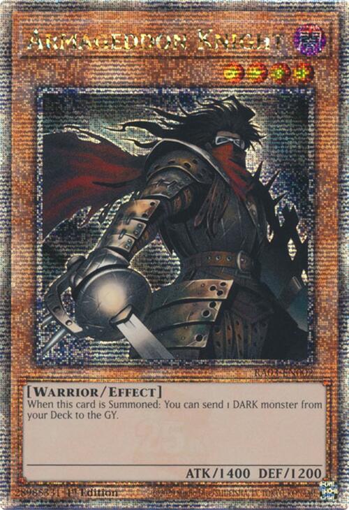 Armageddon Knight (Quarter Century Secret Rare) [RA03-EN002] Quarter Century Secret Rare | Exor Games Bridgewater