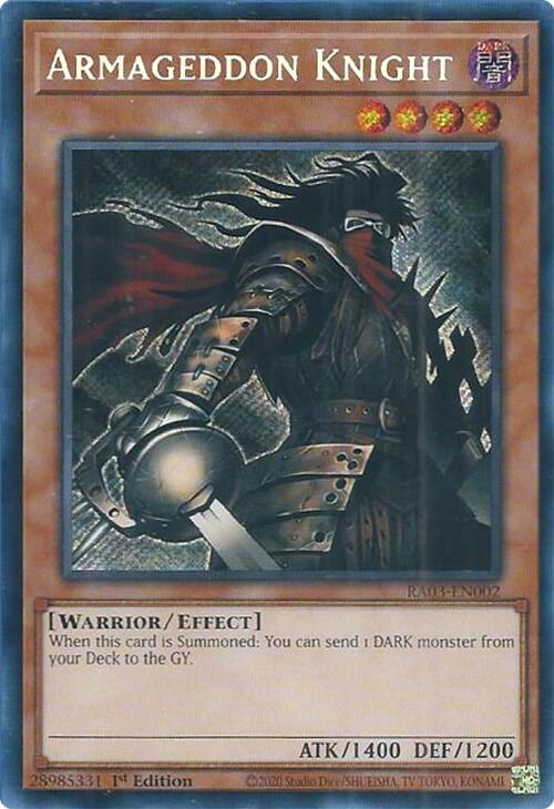 Armageddon Knight (Secret Rare) [RA03-EN002] Secret Rare | Exor Games Bridgewater