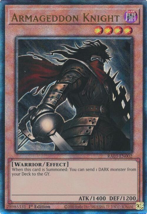 Armageddon Knight (UTR) [RA03-EN002] Prismatic Ultimate Rare | Exor Games Bridgewater