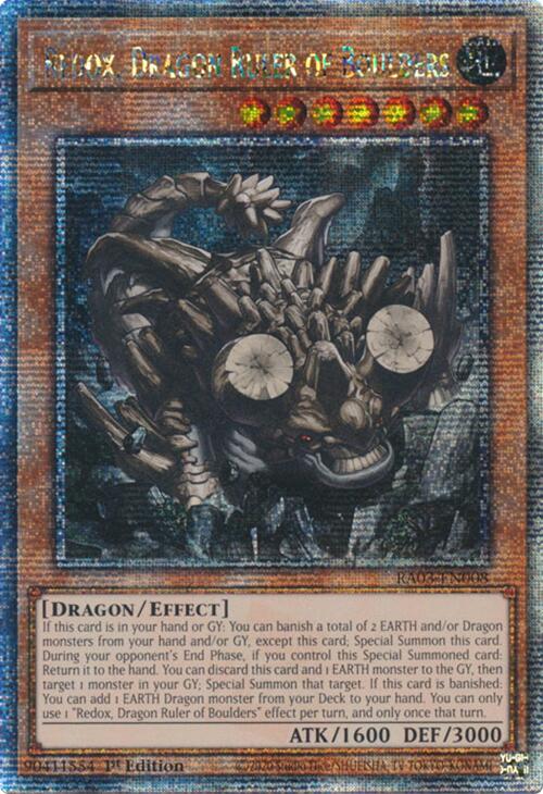 Redox, Dragon Ruler of Boulders (Quarter Century Secret Rare) [RA03-EN008] Quarter Century Secret Rare | Exor Games Bridgewater