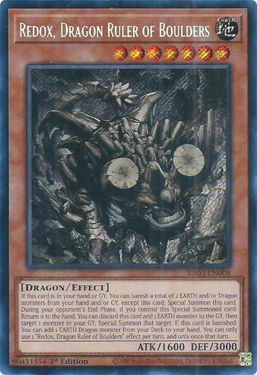 Redox, Dragon Ruler of Boulders (Secret Rare) [RA03-EN008] Secret Rare | Exor Games Bridgewater