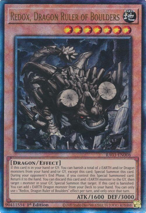 Redox, Dragon Ruler of Boulders (UTR) [RA03-EN008] Prismatic Ultimate Rare | Exor Games Bridgewater