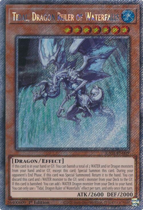 Tidal, Dragon Ruler of Waterfalls (Platinum Secret Rare) [RA03-EN009] Platinum Secret Rare | Exor Games Bridgewater