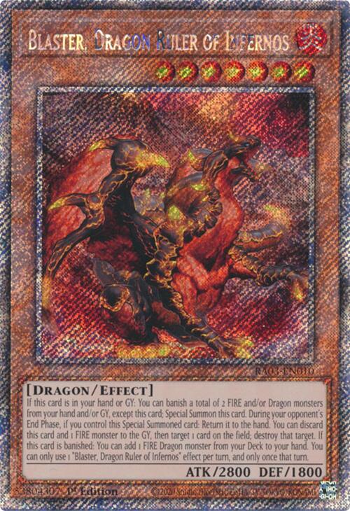 Blaster, Dragon Ruler of Infernos (Platinum Secret Rare) [RA03-EN010] Platinum Secret Rare | Exor Games Bridgewater