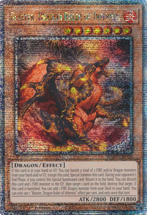 Blaster, Dragon Ruler of Infernos (Quarter Century Secret Rare) [RA03-EN010] Quarter Century Secret Rare | Exor Games Bridgewater