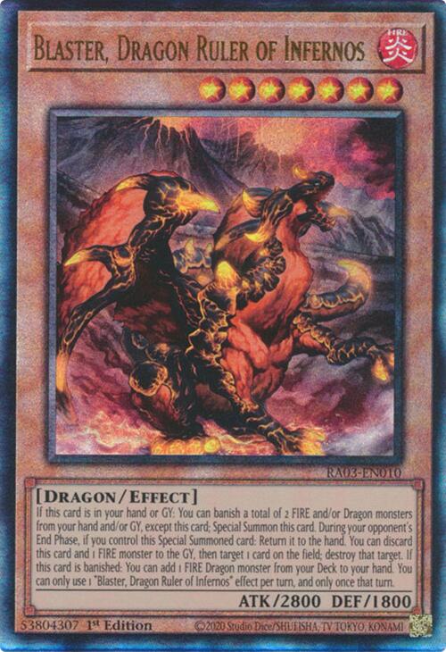 Blaster, Dragon Ruler of Infernos (UTR) [RA03-EN010] Prismatic Ultimate Rare | Exor Games Bridgewater