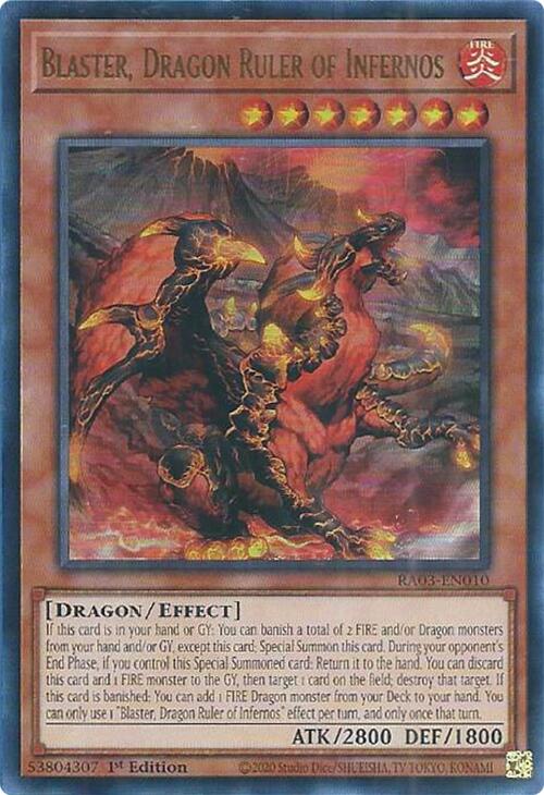 Blaster, Dragon Ruler of Infernos (UR) [RA03-EN010] Ultra Rare | Exor Games Bridgewater