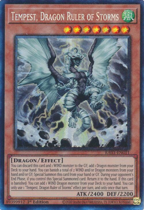 Tempest, Dragon Ruler of Storms (CR) [RA03-EN011] Prismatic Collector's Rare | Exor Games Bridgewater