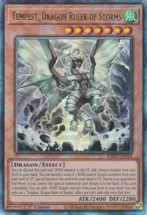 Tempest, Dragon Ruler of Storms (UTR) [RA03-EN011] Prismatic Ultimate Rare | Exor Games Bridgewater