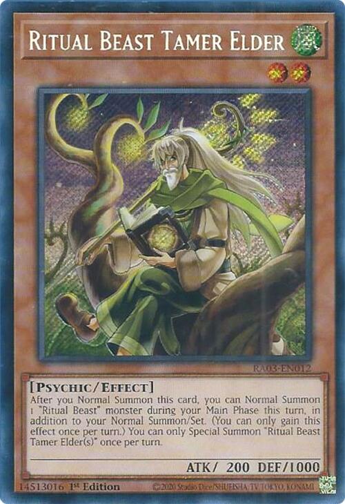 Ritual Beast Tamer Elder (Secret Rare) [RA03-EN012] Secret Rare | Exor Games Bridgewater