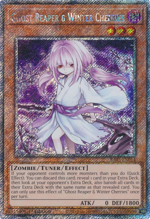 Ghost Reaper & Winter Cherries (Alternate Art) (Platinum Secret Rare) [RA03-EN014] Platinum Secret Rare | Exor Games Bridgewater