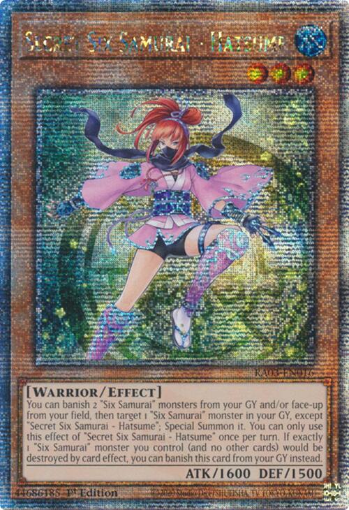 Secret Six Samurai - Hatsume (Quarter Century Secret Rare) [RA03-EN016] Quarter Century Secret Rare | Exor Games Bridgewater