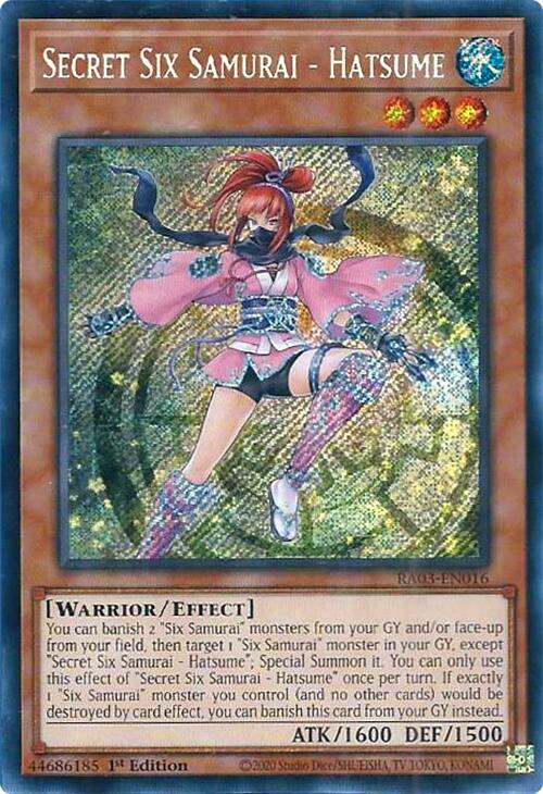 Secret Six Samurai - Hatsume (Secret Rare) [RA03-EN016] Secret Rare | Exor Games Bridgewater