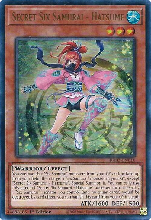 Secret Six Samurai - Hatsume (UR) [RA03-EN016] Ultra Rare | Exor Games Bridgewater