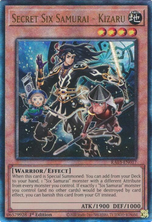 Secret Six Samurai - Kizaru (UTR) [RA03-EN017] Prismatic Ultimate Rare | Exor Games Bridgewater