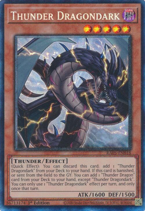 Thunder Dragondark (CR) [RA03-EN018] Prismatic Collector's Rare | Exor Games Bridgewater
