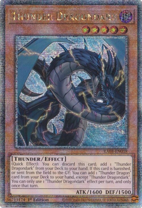 Thunder Dragondark (Quarter Century Secret Rare) [RA03-EN018] Quarter Century Secret Rare | Exor Games Bridgewater