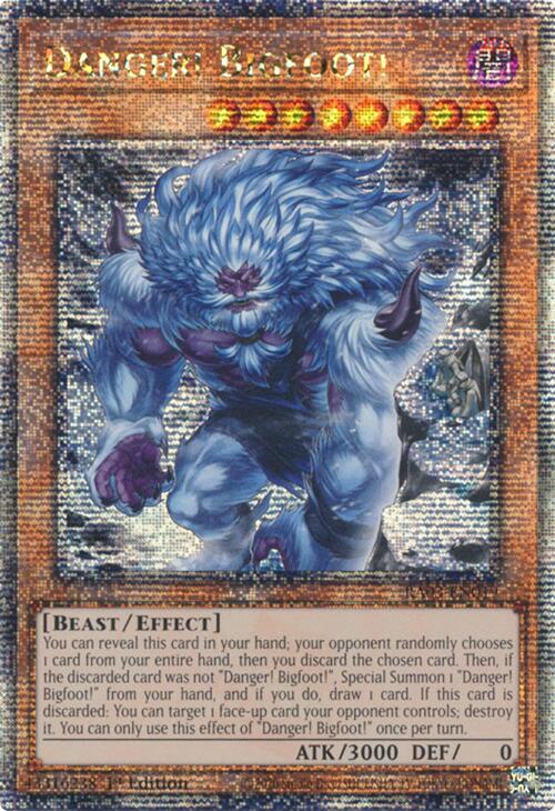 Danger! Bigfoot! (Alternate Art) (Quarter Century Secret Rare) [RA03-EN019] Quarter Century Secret Rare | Exor Games Bridgewater