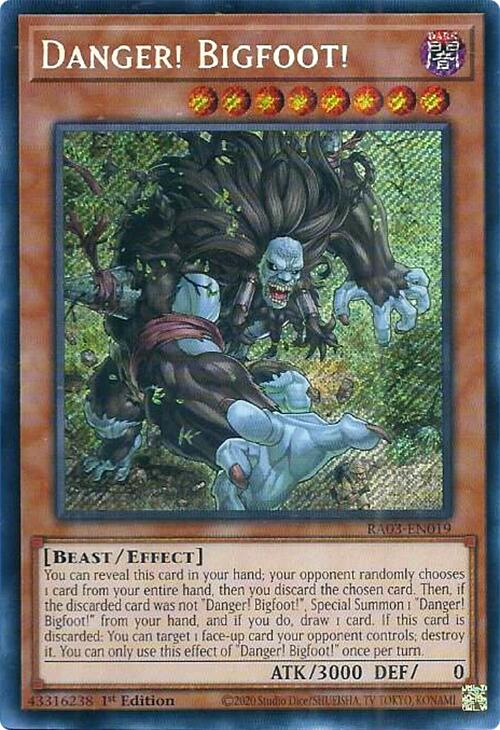 Danger! Bigfoot! (Secret Rare) [RA03-EN019] Secret Rare | Exor Games Bridgewater
