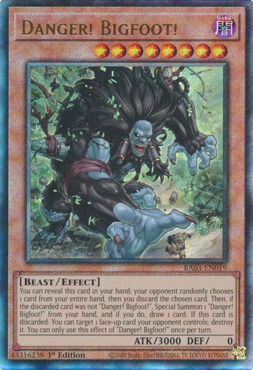 Danger! Bigfoot! (UTR) [RA03-EN019] Prismatic Ultimate Rare | Exor Games Bridgewater