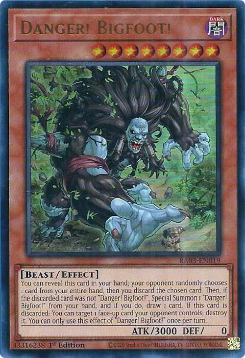 Danger! Bigfoot! (UR) [RA03-EN019] Ultra Rare | Exor Games Bridgewater