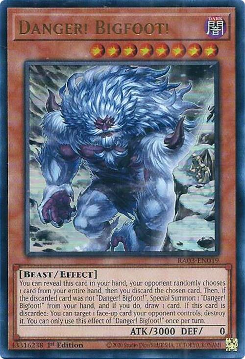 Danger! Bigfoot! (Alternate Art) (UR) [RA03-EN019] Ultra Rare | Exor Games Bridgewater