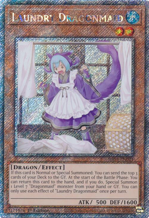 Laundry Dragonmaid (Platinum Secret Rare) [RA03-EN021] Platinum Secret Rare | Exor Games Bridgewater