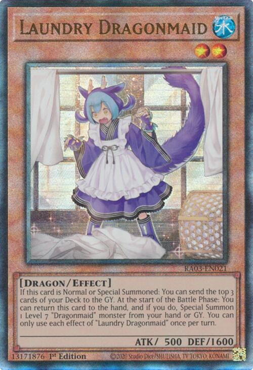 Laundry Dragonmaid (UTR) [RA03-EN021] Prismatic Ultimate Rare | Exor Games Bridgewater