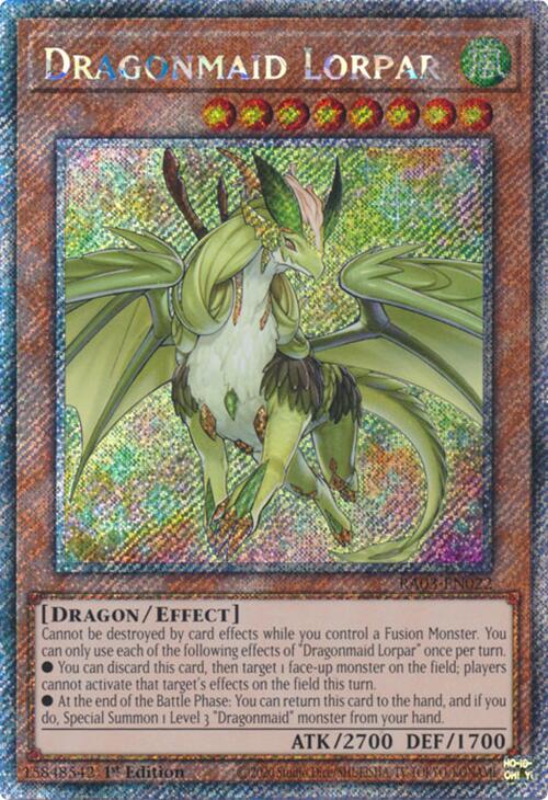 Dragonmaid Lorpar (Platinum Secret Rare) [RA03-EN022] Platinum Secret Rare | Exor Games Bridgewater