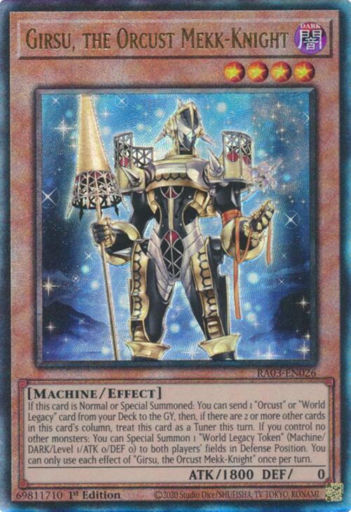 Girsu, the Orcust Mekk-Knight (UTR) [RA03-EN026] Prismatic Ultimate Rare | Exor Games Bridgewater