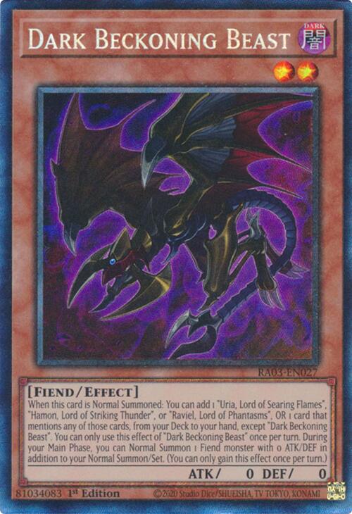 Dark Beckoning Beast (CR) [RA03-EN027] Prismatic Collector's Rare | Exor Games Bridgewater