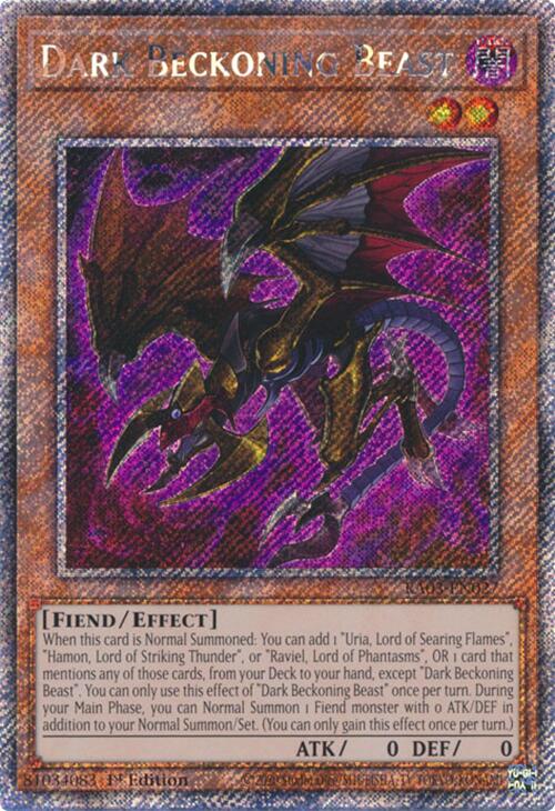 Dark Beckoning Beast (Platinum Secret Rare) [RA03-EN027] Platinum Secret Rare | Exor Games Bridgewater
