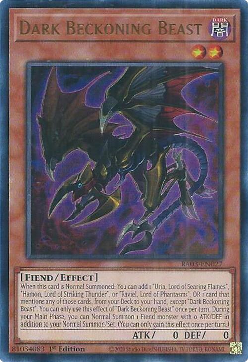 Dark Beckoning Beast (UR) [RA03-EN027] Ultra Rare | Exor Games Bridgewater