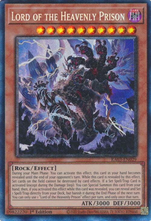 Lord of the Heavenly Prison (CR) [RA03-EN029] Prismatic Collector's Rare | Exor Games Bridgewater