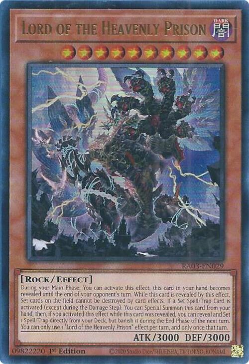 Lord of the Heavenly Prison (UR) [RA03-EN029] Ultra Rare | Exor Games Bridgewater