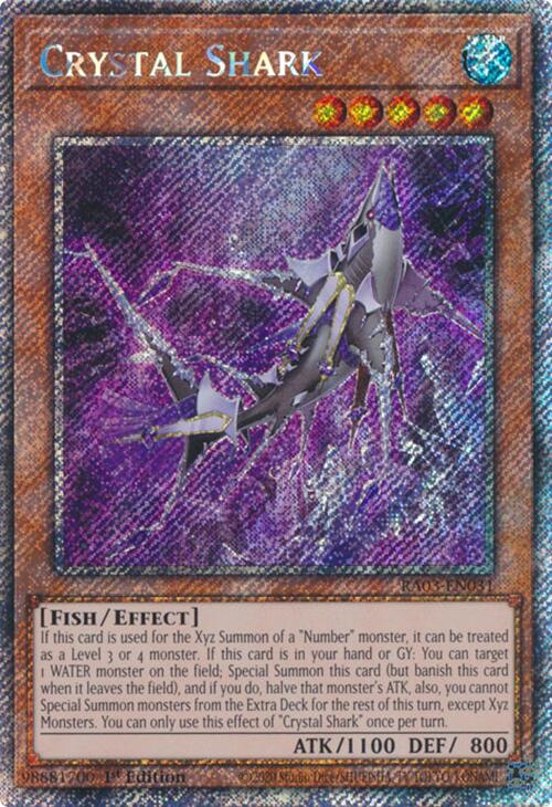 Crystal Shark (Platinum Secret Rare) [RA03-EN031] Platinum Secret Rare | Exor Games Bridgewater