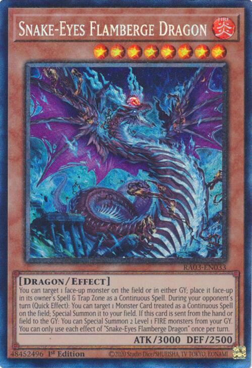 Snake-Eyes Flamberge Dragon (CR) [RA03-EN033] Prismatic Collector's Rare | Exor Games Bridgewater