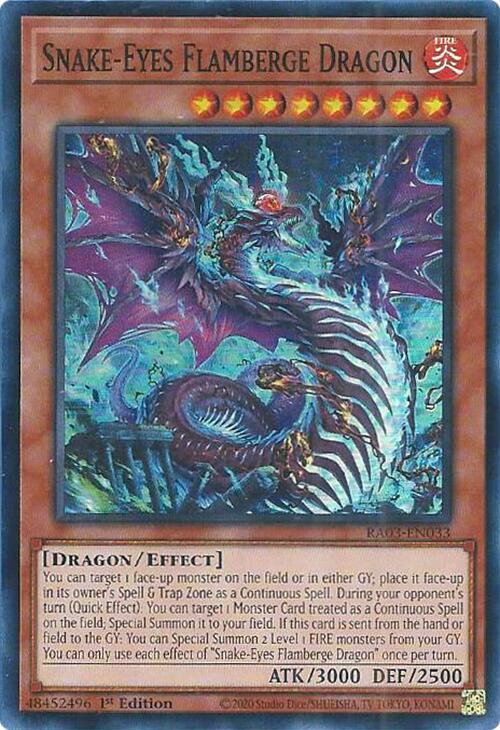 Snake-Eyes Flamberge Dragon [RA03-EN033] Super Rare | Exor Games Bridgewater