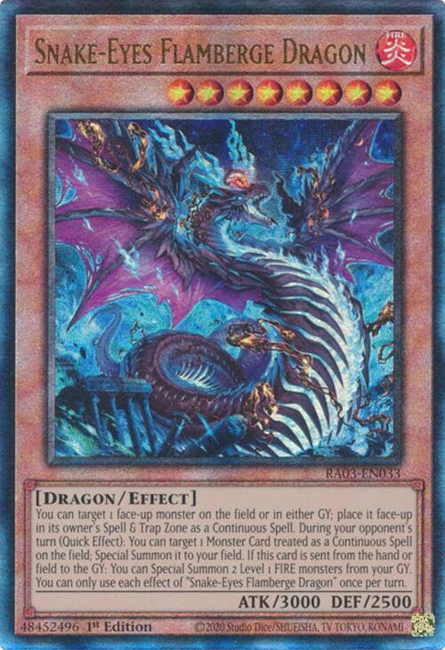 Snake-Eyes Flamberge Dragon (UTR) [RA03-EN033] Prismatic Ultimate Rare | Exor Games Bridgewater