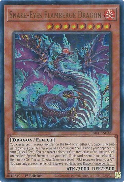 Snake-Eyes Flamberge Dragon (UR) [RA03-EN033] Ultra Rare | Exor Games Bridgewater