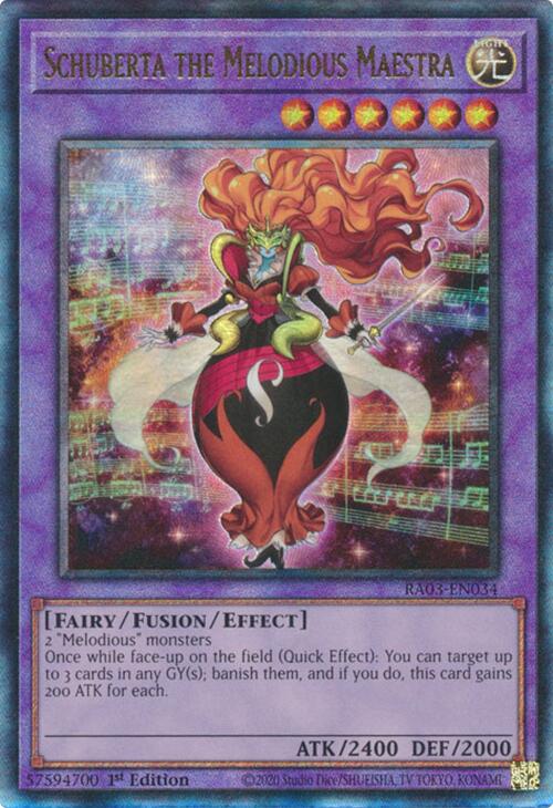 Schuberta the Melodious Maestra (UTR) [RA03-EN034] Prismatic Ultimate Rare | Exor Games Bridgewater