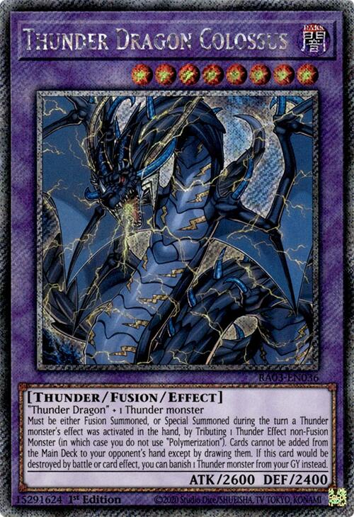 Thunder Dragon Colossus (Platinum Secret Rare) [RA03-EN036] Platinum Secret Rare | Exor Games Bridgewater