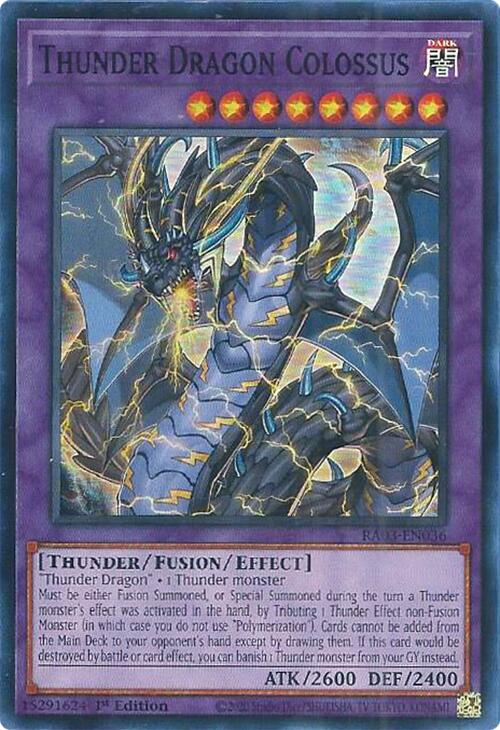 Thunder Dragon Colossus [RA03-EN036] Super Rare | Exor Games Bridgewater