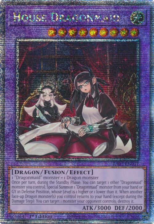 House Dragonmaid (Alternate Art) (Quarter Century Secret Rare) [RA03-EN037] Quarter Century Secret Rare | Exor Games Bridgewater