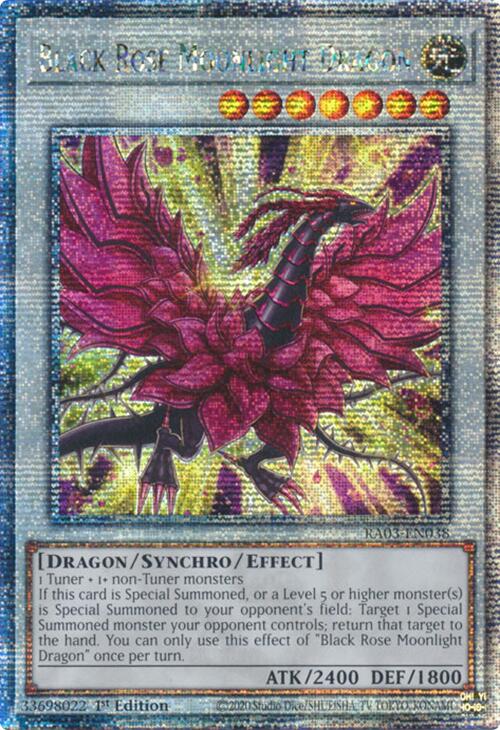Black Rose Moonlight Dragon (Quarter Century Secret Rare) [RA03-EN038] Quarter Century Secret Rare | Exor Games Bridgewater