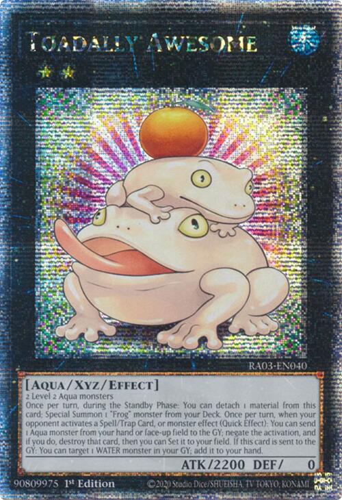 Toadally Awesome (Quarter Century Secret Rare) [RA03-EN040] Quarter Century Secret Rare | Exor Games Bridgewater