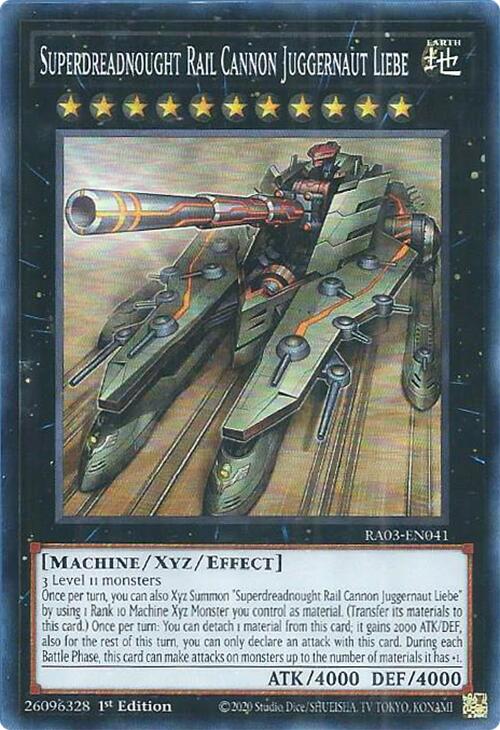 Superdreadnought Rail Cannon Juggernaut Liebe [RA03-EN041] Super Rare | Exor Games Bridgewater