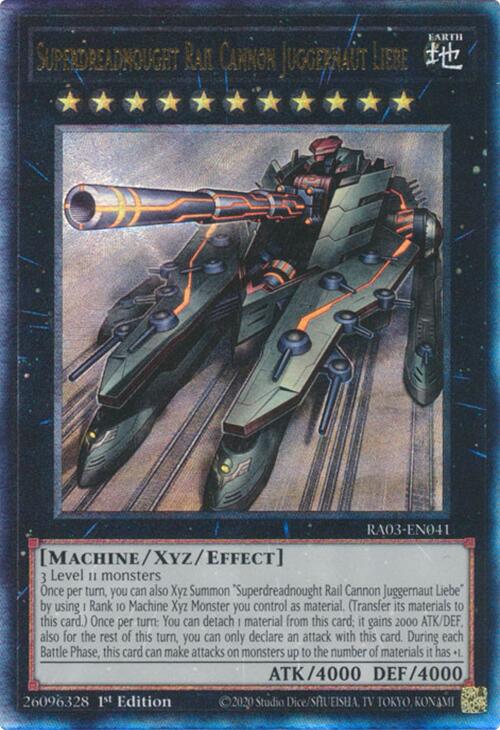 Superdreadnought Rail Cannon Juggernaut Liebe (UTR) [RA03-EN041] Prismatic Ultimate Rare | Exor Games Bridgewater